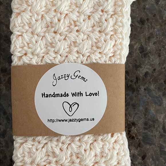 2 Handmade Crochet Washcloths Dishcloths with Hang Loop 100% Cotton PICK COLOR! - Picture 13 of 16